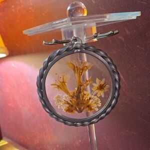 Antique Vintage Suncatcher Real Flowers 1940s Lasting Impressions